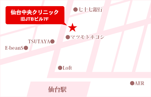 仙台中央クリニック周辺地図