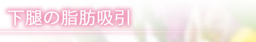 下腿の脂肪吸引
