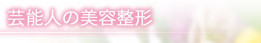 芸能人の美容整形