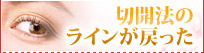 切開法のラインが戻った